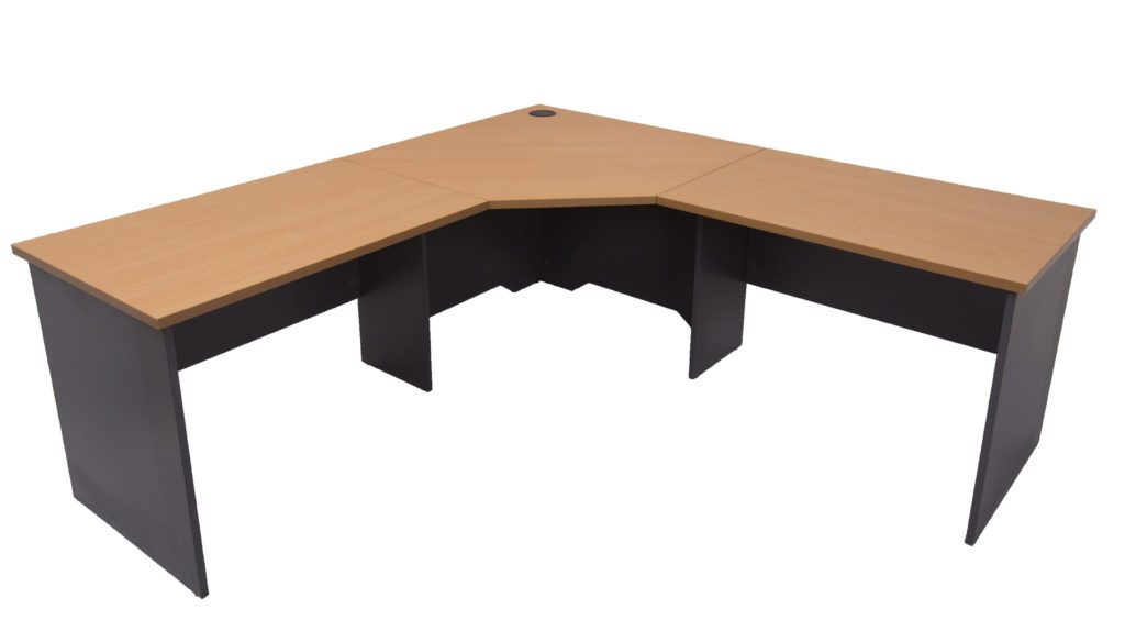 Slab End Worker Desk - Corner Workstation