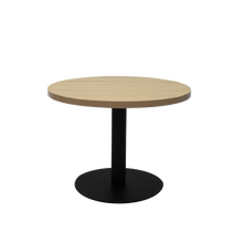 Load image into Gallery viewer, Round Coffee Table with flat Disc Base - Black Powder Coat Finish

