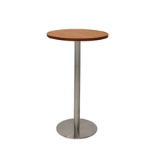 Load image into Gallery viewer, Circular Dry Bar Table with flat Disc Base - Stainless Steel Finish
