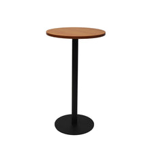 Load image into Gallery viewer, Circular Dry Bar Table with flat Disc Base - Black Powder Coat Finish
