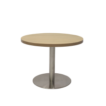 Load image into Gallery viewer, Round Coffee Table with flat Disc Base - Stainless Steel Finish
