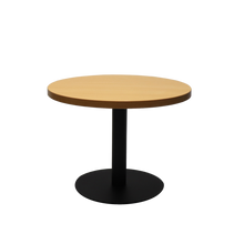 Load image into Gallery viewer, Circular Coffee Table with flat Disc Base - Black Powder Coat Finish
