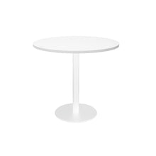 Load image into Gallery viewer, Circular Base Table with flat Disc Base - White Powder Coat Finish
