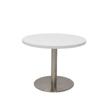 Load image into Gallery viewer, Round Coffee Table with flat Disc Base - Stainless Steel Finish
