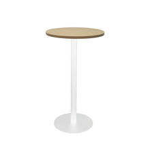 Load image into Gallery viewer, Circular Dry Bar Table with flat Disc Base - White Powder Coat Finish
