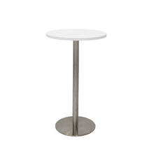 Load image into Gallery viewer, Circular Dry Bar Table with flat Disc Base - Stainless Steel Finish

