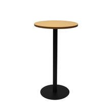 Load image into Gallery viewer, Circular Dry Bar Table with flat Disc Base - Black Powder Coat Finish
