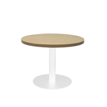 Load image into Gallery viewer, Round Coffee Table with flat Disc Base - White Powder Coat Finish
