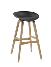 Load image into Gallery viewer, Virgo Bar Stool - Oak Coloured Timber Leg / Polypropylene Seat
