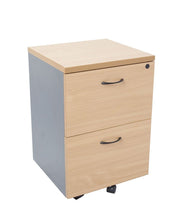 Load image into Gallery viewer, Melamine Mobile Pedestal - 2 File Drawers
