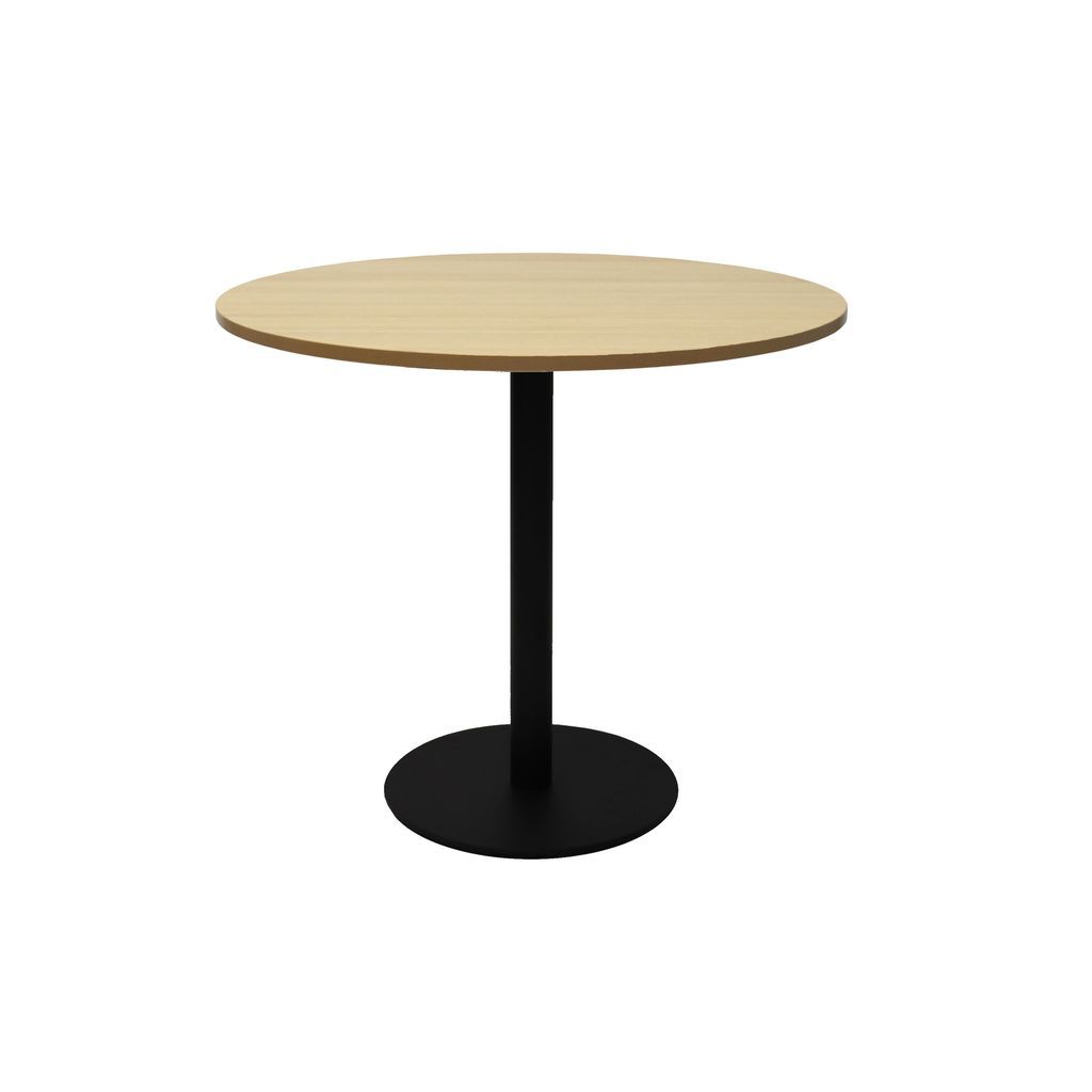 Round Flat Disc Base Table in Black Powder Coat Finish