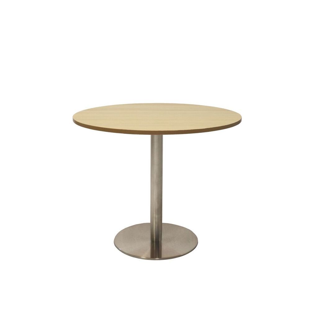Round Flat Disc Base Table in Stainless Steel Finish