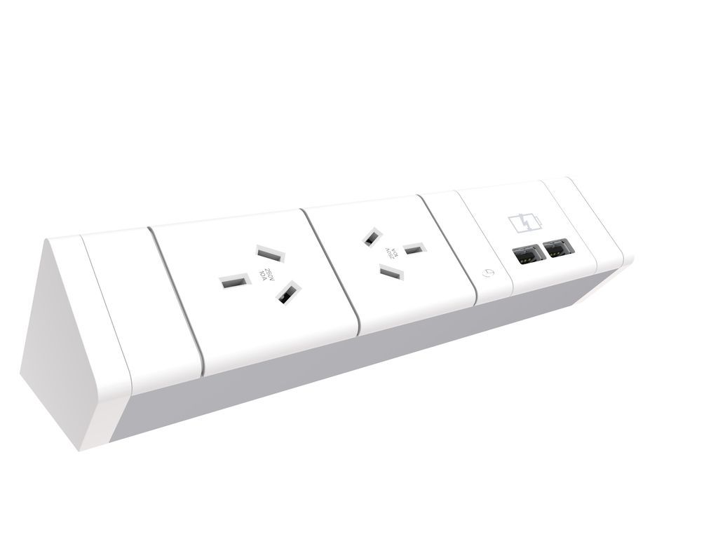 Athena Rail Kit - 2 GPO + 2 USB